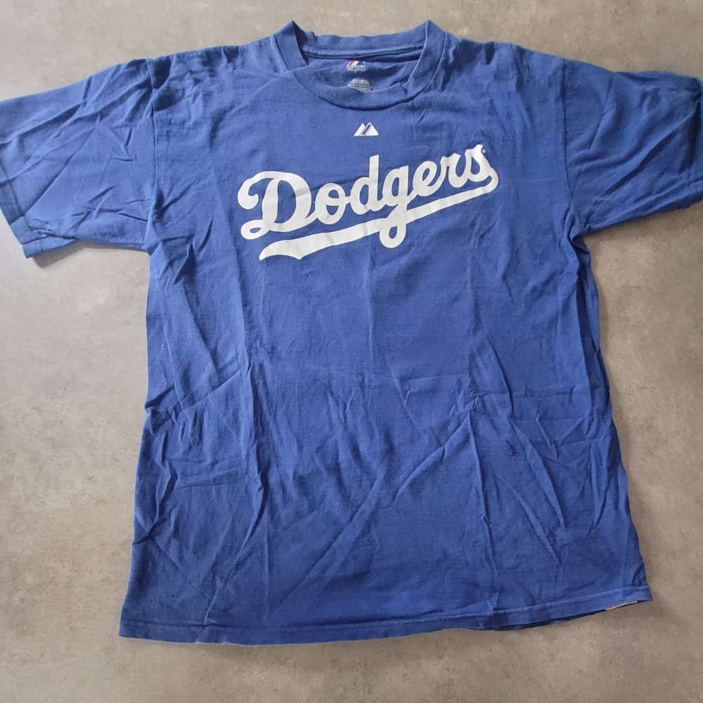 Manny RAMIREZ shirsey Dodgers Majestic Blue T-Shirt